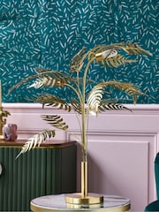 Clarke and Clarke Gold Congo Leaf Table Lamp - Image 2 of 4