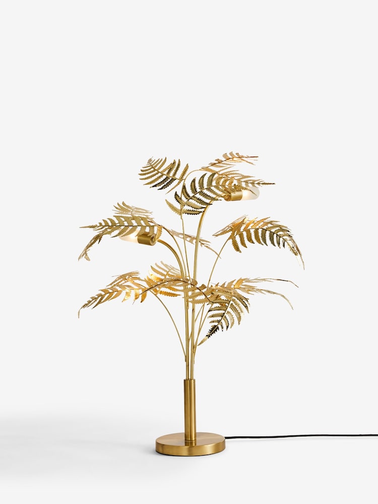 Clarke and Clarke Gold Congo Leaf Table Lamp - Image 4 of 4
