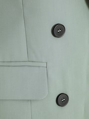 Quiz Green Woven 6 Button Breasted Blazer - Image 7 of 7