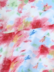 Quiz Pink Floral Chiffon Maxi Dress with Frill and Angel Short Sleeve - Image 5 of 5