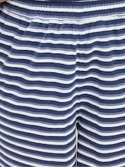 Yours Curve Blue Stripe T-Shirt & Shorts Co-Ord - Image 5 of 6