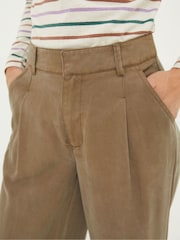 FatFace Blake Green Wide Leg Drape Trousers - Image 5 of 6