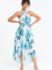 Quiz Floral  Halter Neck Midi Kleid - Bild 1 von 1