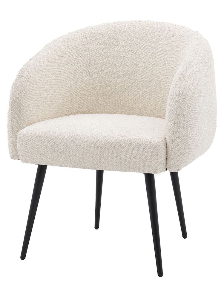 Gallery Home White Emilia Tub Chair - Image 8 of 8 Gallery Home White Emilia Tub Chair - Image 8 of 8