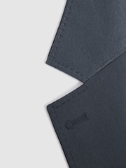 Reiss Airforce Blue Crawford Slim Fit Cotton Blend Single Breasted Blazer - Image 5 of 7