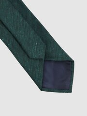 Reiss Hunting Green Giotto Textured Silk Blend Tie - Image 4 of 5