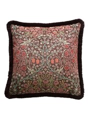 Morris & Co Red Blackthorn Square Cushion - Image 2 of 3