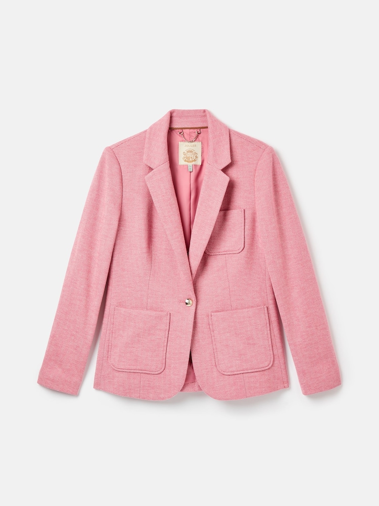 Joules Albury Pink Cotton Blazer - Image 8 of 8