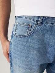 Blue Light Straight Fit 100% Cotton Authentic Jeans - Image 4 of 10