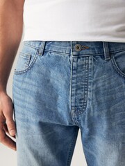 Blue Light Straight Fit 100% Cotton Authentic Jeans - Image 6 of 10