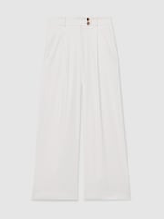 Reiss White Oe Hollie Linen-Blend Wide-Leg Trousers - Image 2 of 6