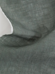Reiss Pistachio Melange Siracusa Linen Contrast Trim Pocket Square - Image 5 of 5