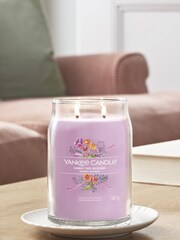 Yankee Candle Purple Signature Large Jar Scented Candle Hand Tied Blooms - Image 1 of 2