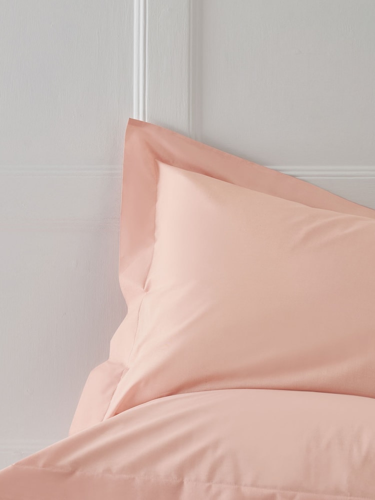 Set of 2 Pink Blush Cotton Rich Pillowcases - Image 1 of 2