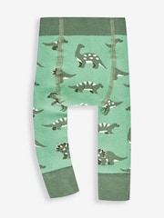 JoJo Maman Bébé Khaki Green Dino Extra Thick Leggings - Image 2 of 2
