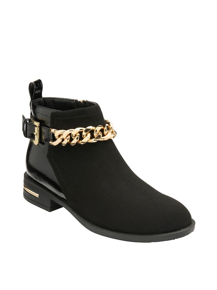 Lotus Black Heeled Ankle Boots - Image 1 of 4