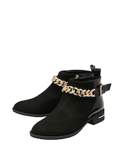 Lotus Black Heeled Ankle Boots - Image 2 of 4