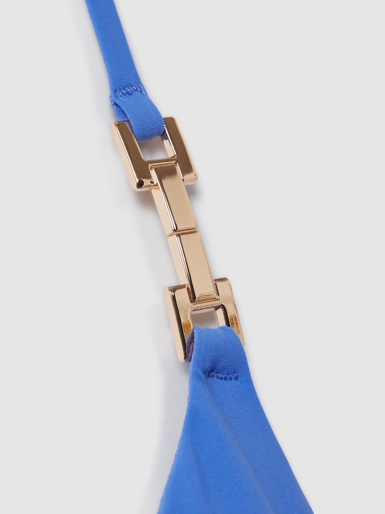Azul claro - Top de bikini de triángulo con cuello halter Riah de Reiss - Imagen 6 de 6 Azul claro - Top de bikini de triángulo con cuello halter Riah de Reiss - Imagen 6 de 6