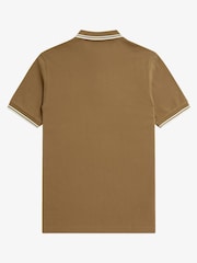 Песок/белый/светло-бежевый - Рубашка поло с контрастной отделкой Fred Perry - Image 8 of 8