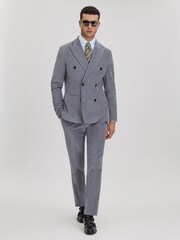 Reiss Chocolate Melange Ravenna Silk Blend Textured Tie - Image 2 of 6