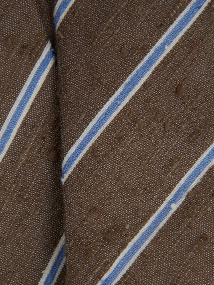 Reiss Chocolate Melange Ravenna Silk Blend Textured Tie - Image 6 of 6 Reiss Chocolate Melange Ravenna Silk Blend Textured Tie - Image 6 of 6