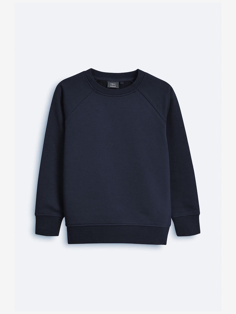 Navy Blue 1 Pack Crew Neck School Sweater (3-16yrs) - Image 1 of 4