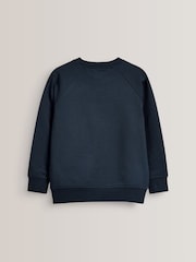 Navy Blue 1 Pack Crew Neck School Sweater (3-16yrs) - Image 2 of 4