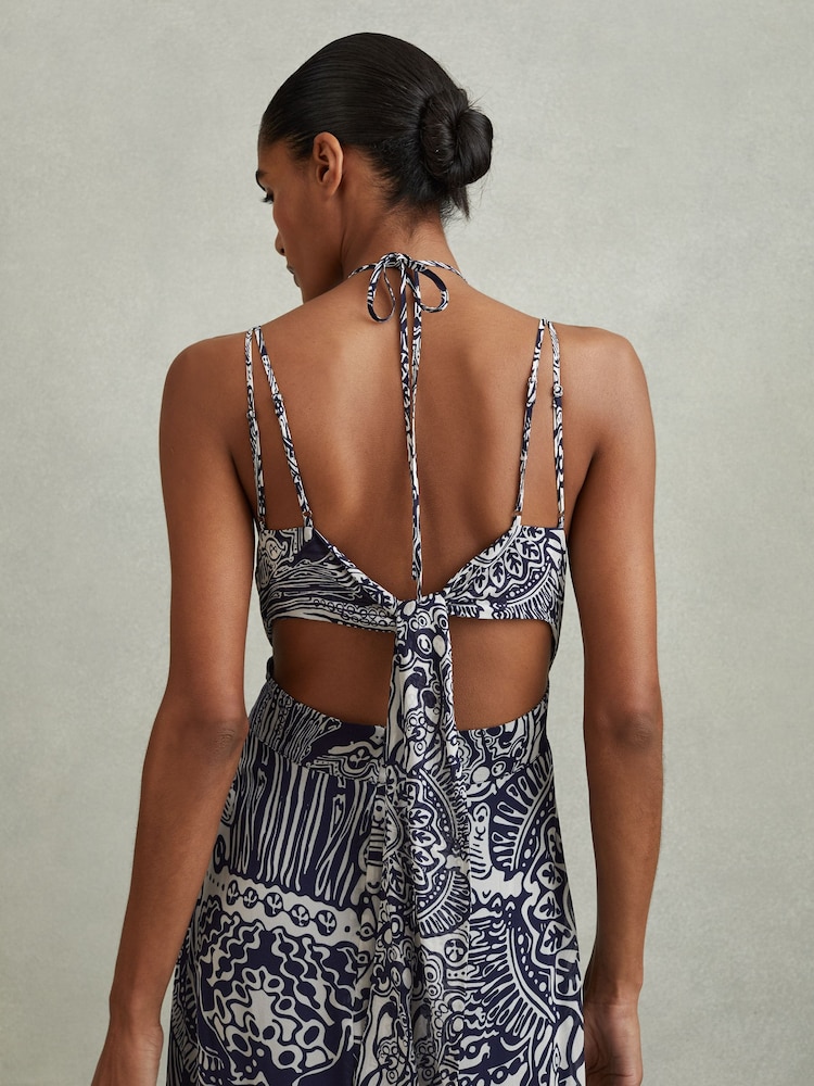 sarah midi dress show me your mumu Jasmine Halter Midi Dress, in Ivory Luxe Satin