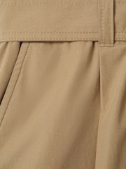 Reiss Sand Delia Cotton Tapered Parachute Trousers - Image 6 of 6