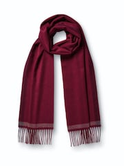 Charles Tyrwhitt Red Herringbone Cashmere Scarf - Image 1 of 3