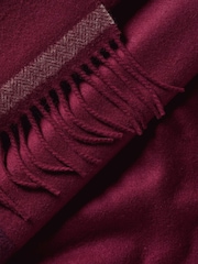 Charles Tyrwhitt Red Herringbone Cashmere Scarf - Image 3 of 3
