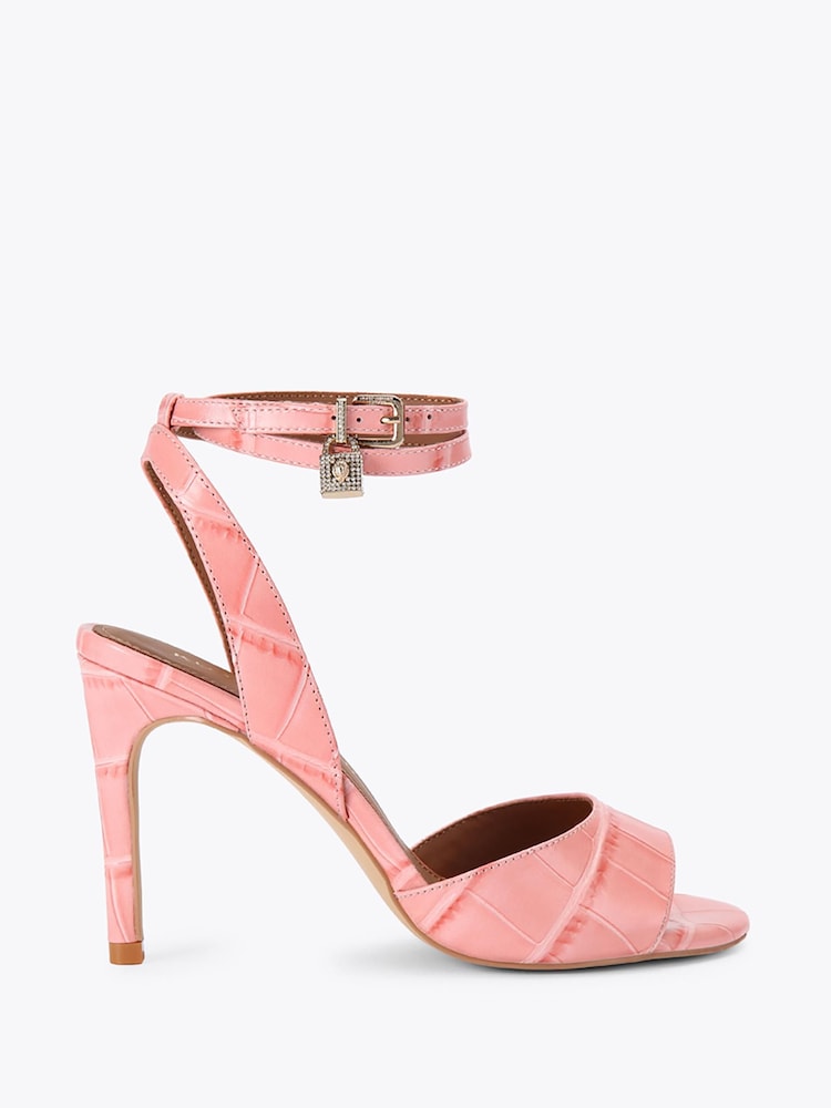 Kurt Geiger London Pink Brixton Ankle Strap Sandals - Image 1 of 5 Kurt Geiger London Pink Brixton Ankle Strap Sandals - Image 1 of 5
