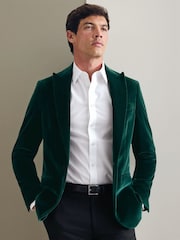 Charles Tyrwhitt Green Slim Fit 100% Cotton Italian Jacket - Image 1 of 5