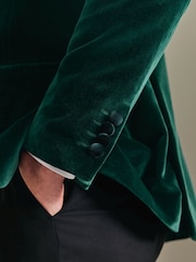 Charles Tyrwhitt Green Slim Fit 100% Cotton Italian Jacket - Image 4 of 5