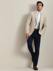 Charles Tyrwhitt Natural Wool Silk Slim Fit Jacket - Image 1 of 4