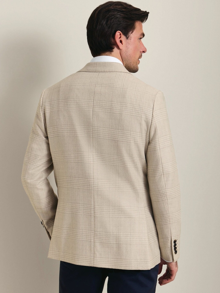 Charles Tyrwhitt Natural Wool Silk Slim Fit Jacket - Image 2 of 4 Charles Tyrwhitt Natural Wool Silk Slim Fit Jacket - Image 2 of 4