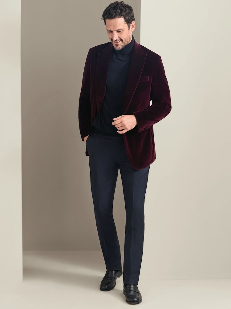 Charles Tyrwhitt Red Slim Fit 100% Cotton Italian Jacket - Image 1 of 6 Charles Tyrwhitt Red Slim Fit 100% Cotton Italian Jacket - Image 1 of 6