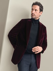 Charles Tyrwhitt Red Slim Fit 100% Cotton Italian Jacket - Image 3 of 6