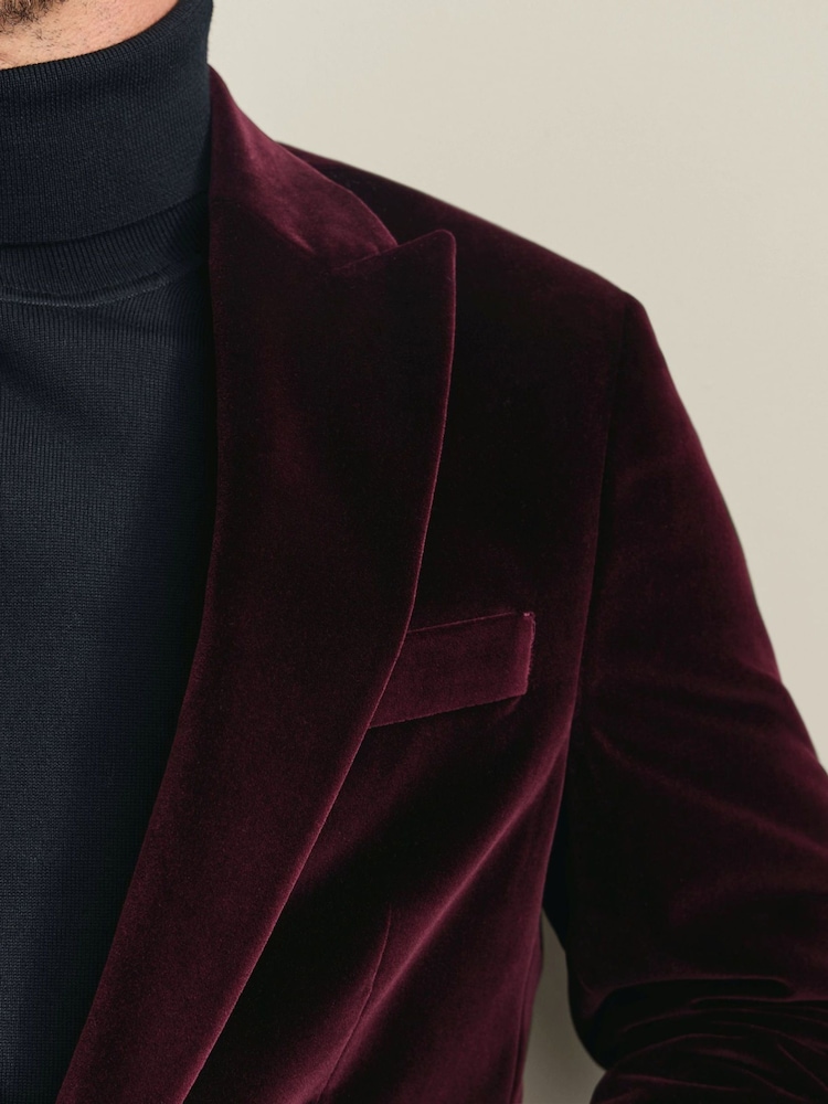 Charles Tyrwhitt Red Slim Fit 100% Cotton Italian Jacket - Image 6 of 6 Charles Tyrwhitt Red Slim Fit 100% Cotton Italian Jacket - Image 6 of 6