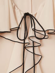 Reiss Blush Kiani Silk Ruffle Blouse - Image 5 of 6