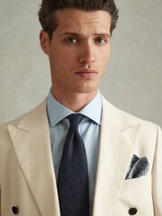 Reiss Indigo Giotto Textured Silk Blend Tie - Image 2 of 5