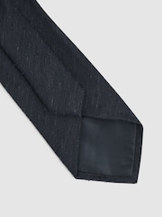 Reiss Indigo Giotto Textured Silk Blend Tie - Image 4 of 5