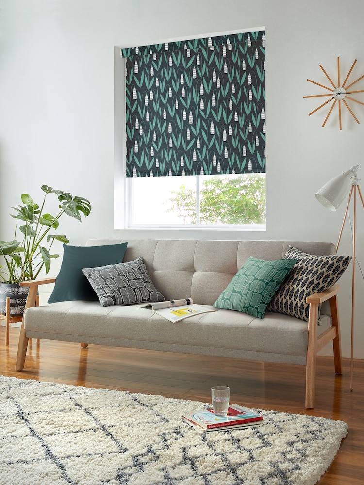 MissPrint Night Flower Snow Drops Made to Measure Roller Blinds - Image 2 of 6