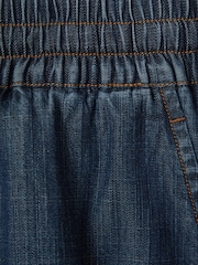Reiss Mid Blue Carter Denim Look Wide Leg Trousers - Image 6 of 6