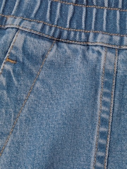 Reiss Mid Blue Isaac Lyocell Blend Denim Drawstring Shorts - Image 5 of 5