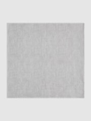 Reiss Soft Ice Siracusa Linen Contrast Trim Pocket Square - Image 4 of 5