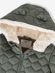 JoJo Maman Bébé Khaki Quilted Puffer Jacket - Image 3 of 9