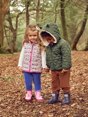 JoJo Maman Bébé Khaki Quilted Puffer Jacket - Image 7 of 9