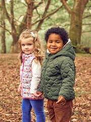 JoJo Maman Bébé Khaki Quilted Puffer Jacket - Image 8 of 9