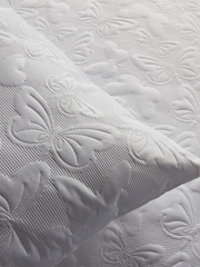 Serene White Butterfly Garden Duvet Cover Set - Image 3 of 4
